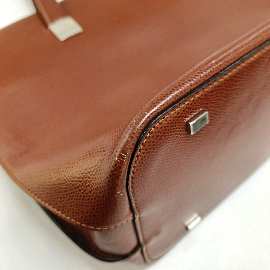 CELINE Tote bag Brown Cowhide Handbag Silver Hardware-(SKU)-951157381