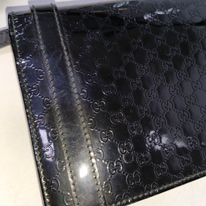 GUCCI Stirrup mini Black Cowhide Monogrammed Embossed Single Shoulder Bag Crossbody Golden hardware Removable shoulder strap-(SKU)-942760828