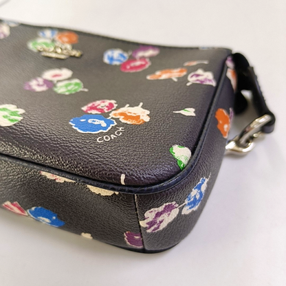 COACH NOLITA Black Coated Canvas Printed Tote Bag Silver Hardware-(SKU)-951332684