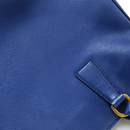 PRADA Galleria Large size Dark Blue Calfskin Logo Crossgrain Killer Bag Crossbody Bag Single Shoulder Bag Handbag Golden hardware Removable shoulder strap-(SKU)-958814662