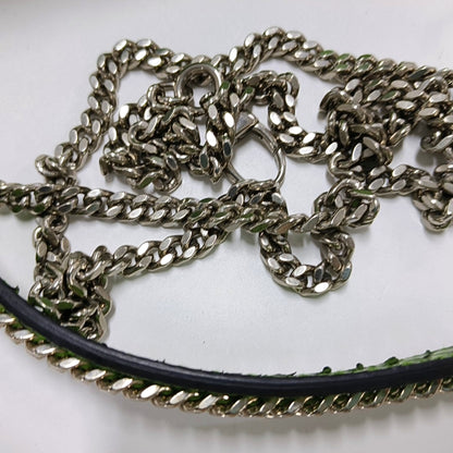 DIOR Lady Dior Mini Green Snake Skin Matelassé Shoulder Bag Handbag Crossbody Bag Silver Hardware Removable Strap-(SKU)-965435914