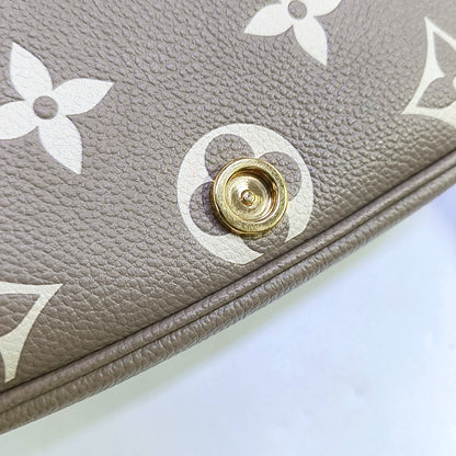 LOUIS VUITTON DIANE Nano Grey Calfskin Monogram Shoulder Bag Crossbody Bag Handbag Gold Hardware 2 Removable Straps Accessories Included-(SKU)-969434726