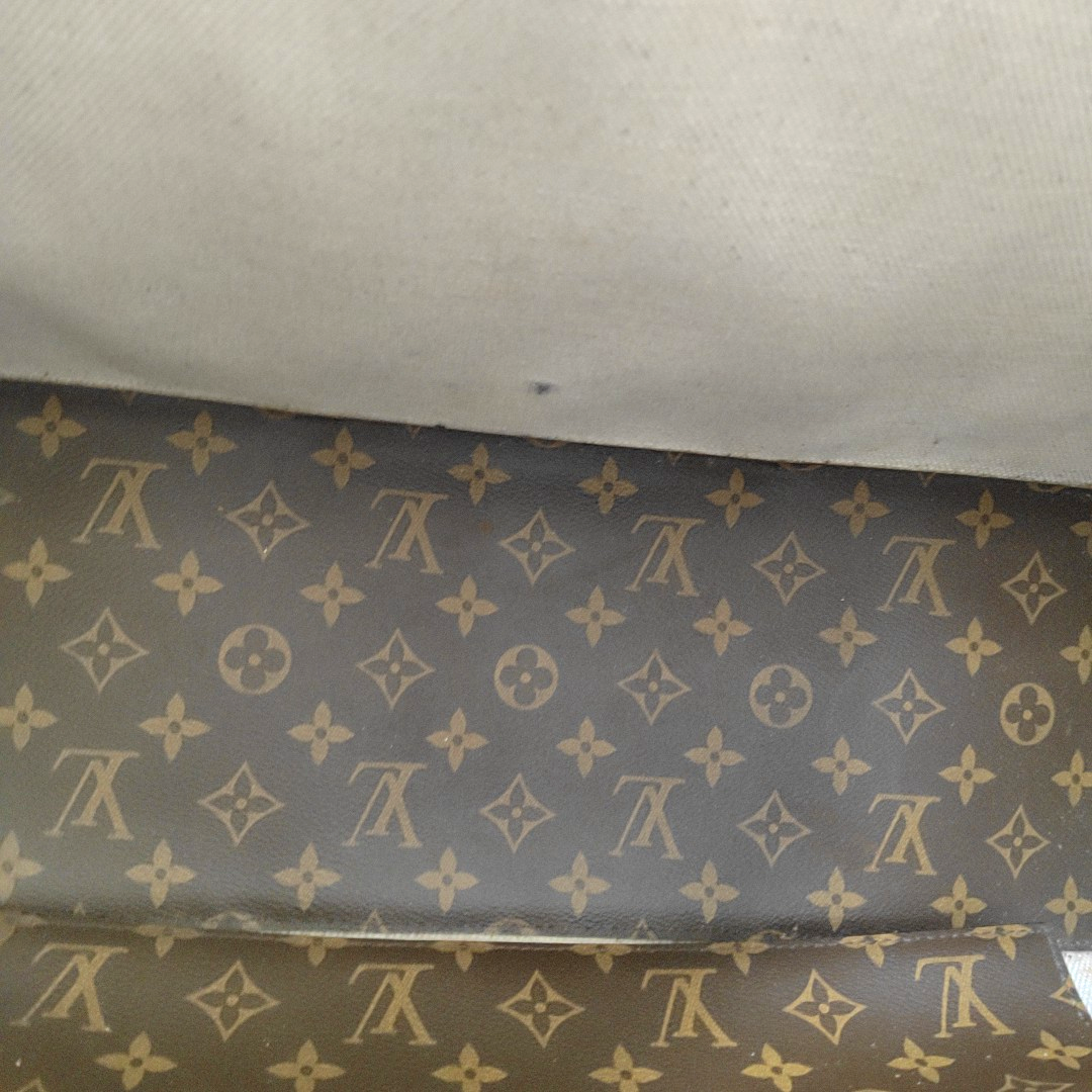 LOUIS VUITTON WEEK-END Large Size Brown Coated Canvas Monogram Single Shoulder Bag Handbag Black Hardware Removable Shoulder Strap-(SKU)-955520114