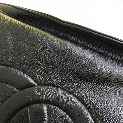 CHANEL JUMBO CRAVE Black Leather Quilted Single Shoulder Bag with Gold Hardware 30 opening-(SKU)-947026988