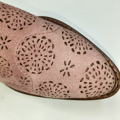 COACH 38.5code Spring Pink Suede Women's Short Boots-(SKU)-941856315