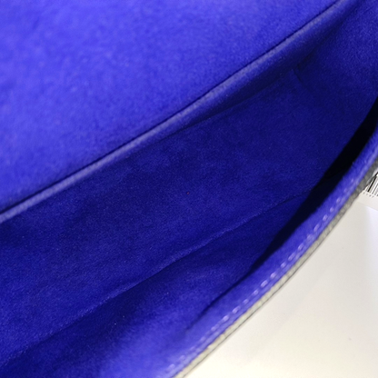 LOUIS VUITTON BUCI Black EPI Calfskin Water Ripple Pattern Single Shoulder Bag Crossbody Handbag Silver Hardware Removable Shoulder Strap Complete Accessories-(SKU)-964733197