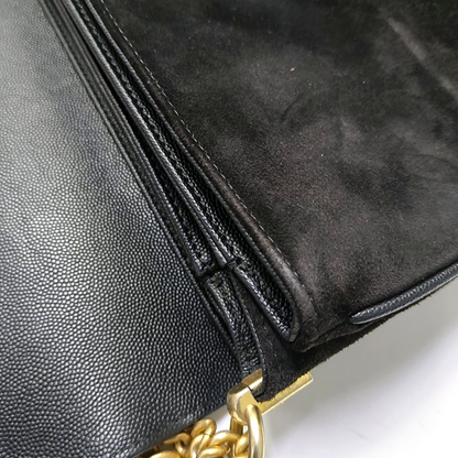 CHANEL LADY COCO Medium Black Calfskin Diamond Quilted Crossbody Bag Tote Bag Shoulder Bag Golden Hardware 26 Clasp-(SKU)-954739550