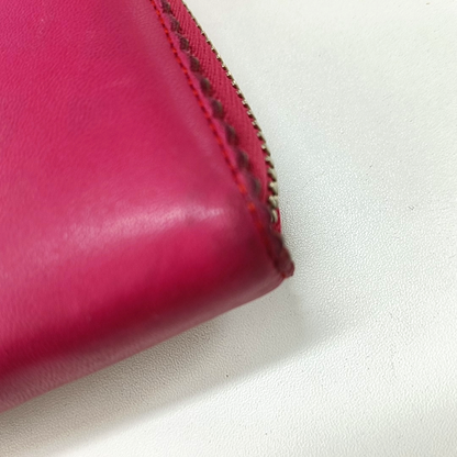 LOEWE Fuchsia cowhide tassel wallet Silver Hardware-(SKU)-13122105