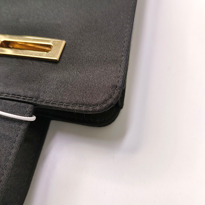 GUCCI Tote bag Black Suede Tote Bag Golden hardware-(SKU)-952448734