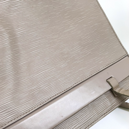 LOUIS VUITTON VINTAGE CROISETTE Large size 粉紫色EPI牛皮水波纹Shoulder Bag Handbag Silver Hardware-(SKU)-953507402