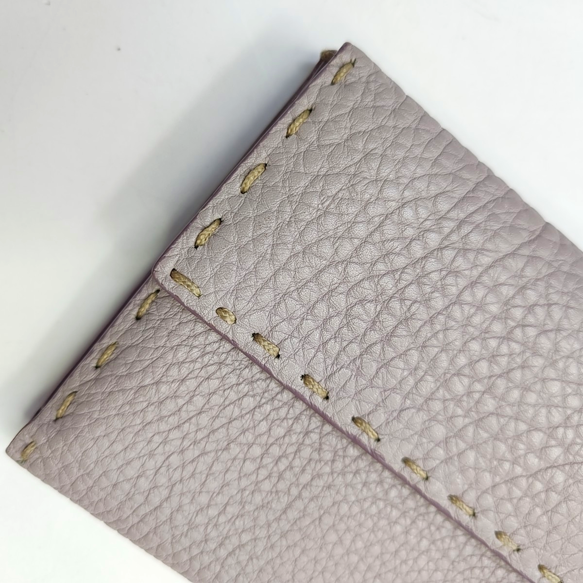 FENDI Light Purple Cowhide Wallet Silver Hardware-(SKU)-946207495