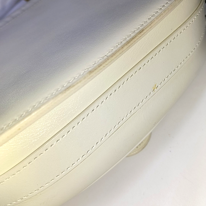 DIOR Bobby Medium Size White Calfskin Shoulder Bag Handbag Golden Hardware Detachable Shoulder Strap-(SKU)-940890258