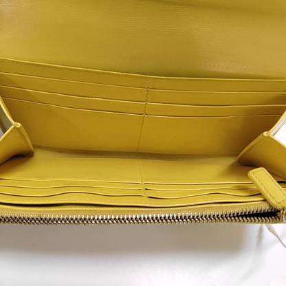 YSL CHYC Y LIGNE Yellow Cowhide Wallet Golden hardware-(SKU)-960428590