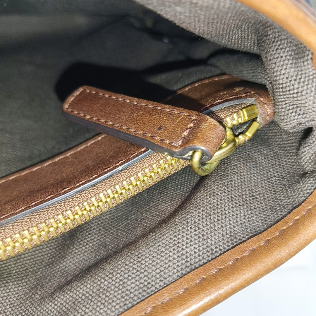 BURBERRY Northfield Brown Coated Canvas Single Shoulder Bag Handbag Crossbody Bag Golden hardware-(SKU)-959101361