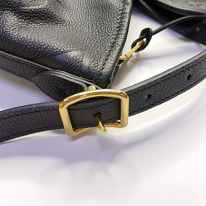 LOUIS VUITTON CARRYALL Medium Black Leather Monogram Crinkle Samurai Shoulder Bag Tote with Gold Hardware and Removable Strap-(SKU)-963988970