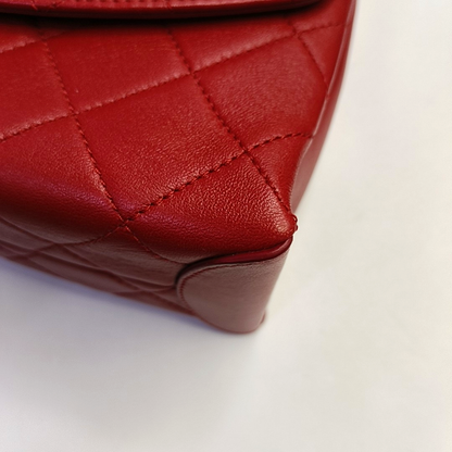 CHANEL TRENDY CC Red Calfskin Quilted Single Shoulder Bag Tote with Gold Hardware, 30 Clasp-(SKU)-946084069