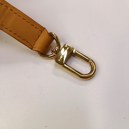 LOUIS VUITTON SAUMUR Small Yellow EPI Leather Water Ripple Gemini Crossbody Bag Shoulder Bag Tote Bag Adjustable Strap Golden Hardware 2 Removable Shoulder Straps-(SKU)-964402844