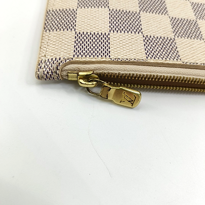 LOUIS VUITTON NEVERFULL Large size White Coated Canvas Checkered Shopping Bag Handbag Golden hardware-(SKU)-955820741