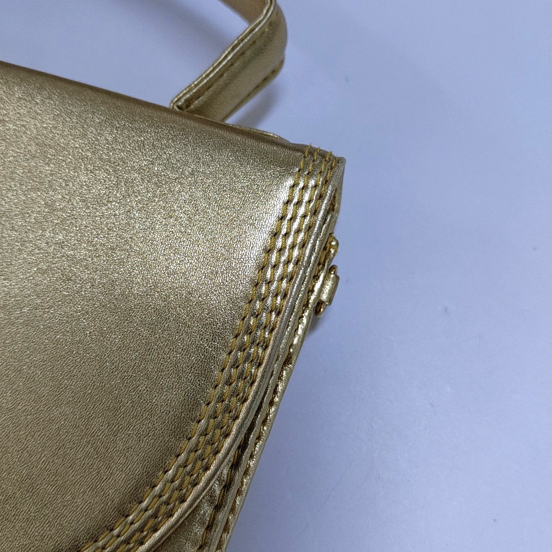LOEWE Golden Leather Single Shoulder Crossbody Tote Bag Golden hardware Removable shoulder strap-(SKU)-955847634