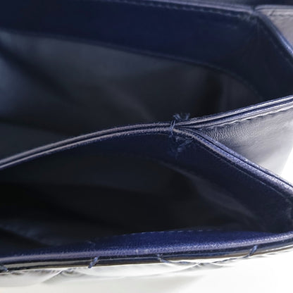 CHANEL CLASSIC FLAP Deep Blue Patent Leather Quilted Bag with Silver Hardware, 19-(SKU)-966563538