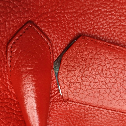 BALENCIAGA Tote bag Red Calf Leather Crossbody Shoulder Bag Tote Silver Hardware Removable shoulder strap-(SKU)-957128355
