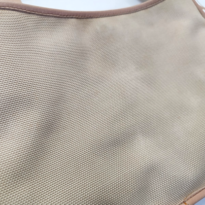 FENDI 米色帆布双F提花斜挎包Handheld包Shoulder Bag Golden hardware-(SKU)-945606964