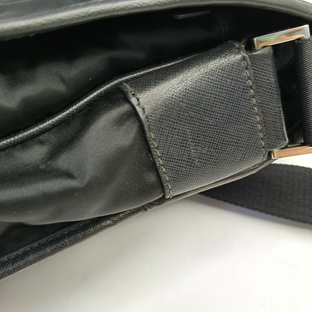 PRADA Black Nylon Single Shoulder Bag Crossbody Bag Silver Hardware-(SKU)-954414851