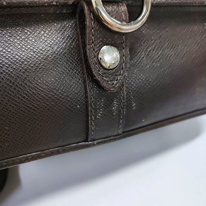 LOUIS VUITTON ANDREI Dark brown cowhide postman bag crossbody bag, shoulder bag Silver Hardware-(SKU)-930085105