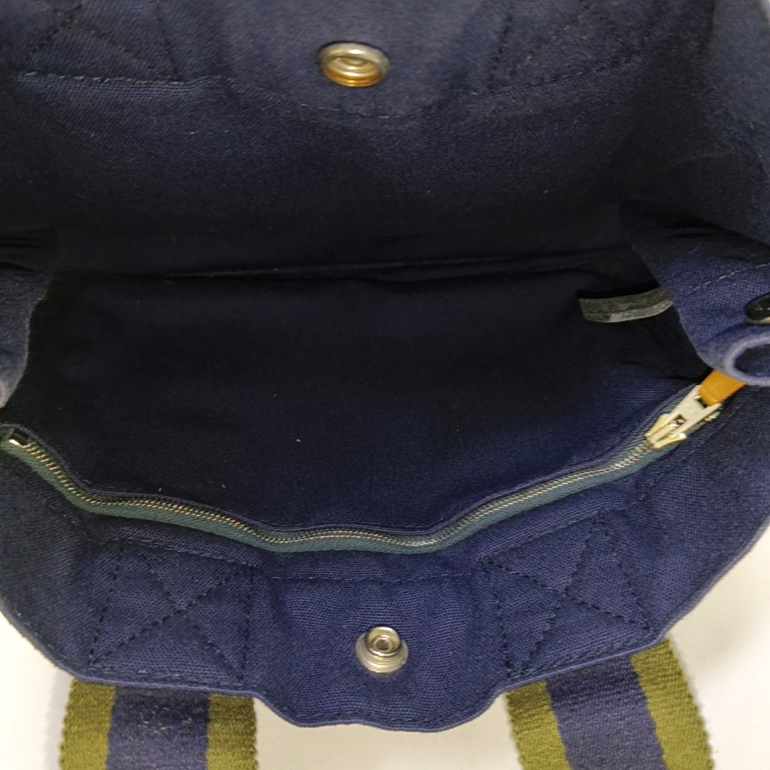 HERMÈS Fourre Tout Small size Midnight Blue Canvas Tote Bag Silver Hardware-(SKU)-959372597