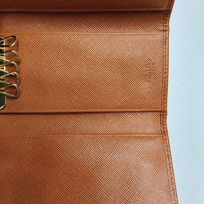 PRADA Orange Leather Crossbody Key Pouch Golden hardware-(SKU)-954583287