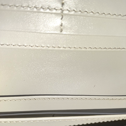 BURBERRY Langley Gray Cowhide Embossed Wallet Golden hardware-(SKU)-14390190