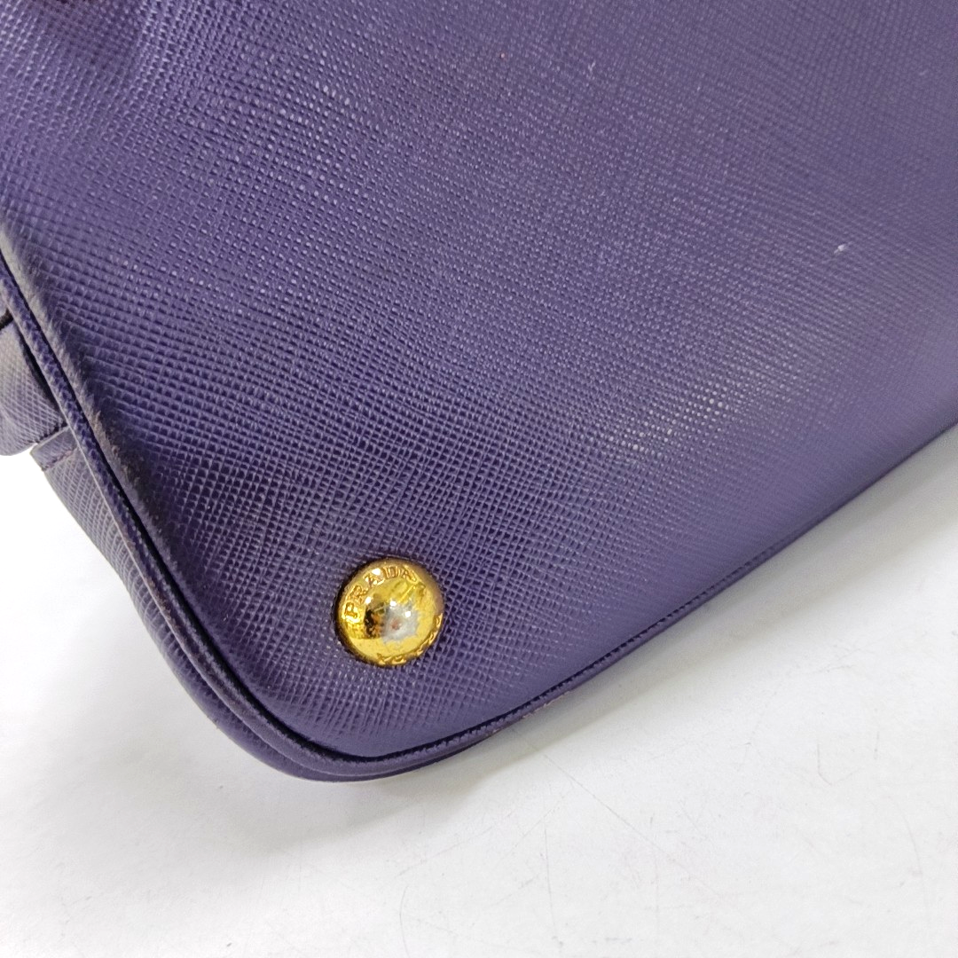 PRADA Promenade Purple Cowhide Logo Monogram Crossbody Shoulder Bag Single Shoulder Bag Golden hardware-(SKU)-950771962