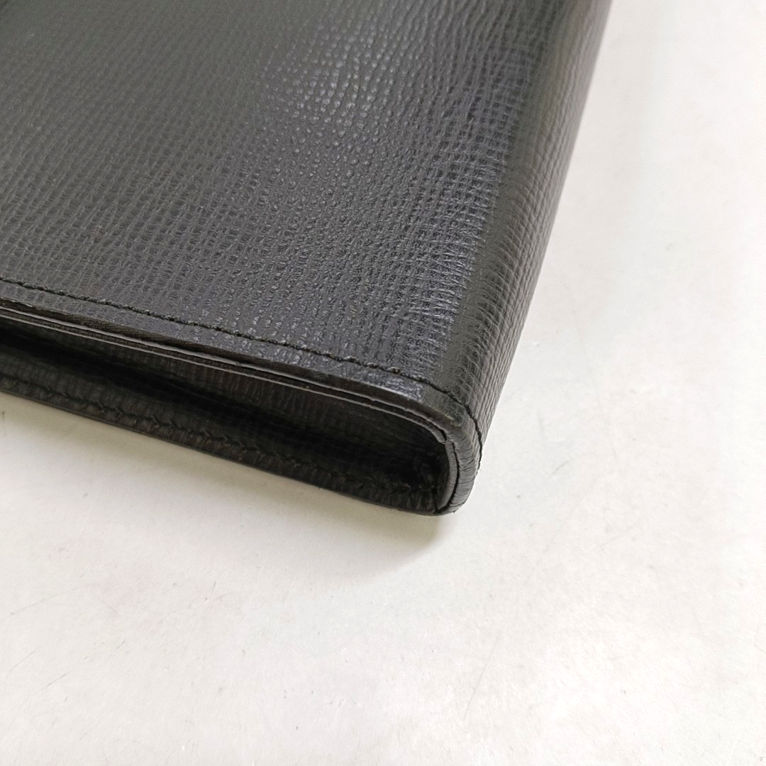 BURBERRY Black Leather Clutch Golden hardware-(SKU)-948252545