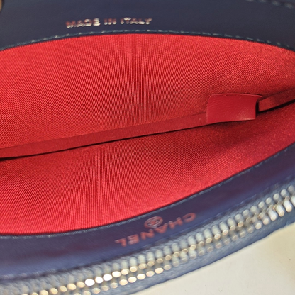 CHANEL GABRIELLE Mini Blue Calfskin Quilted Pattern Gabby Bag Crossbody Shoulder Bag Sling Bag Gold Silver Ruthenium Hardware 25 Clasp Removable Strap-(SKU)-952635545