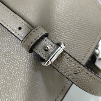 COACH RHYDER Gray Leather Carriage Single Shoulder Handbag Silver Hardware shoulder straps-(SKU)-932590203