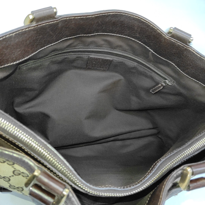 GUCCI Abbey Brown Canvas Monogram Handbag Single Shoulder Bag Golden hardware-(SKU)-959312527