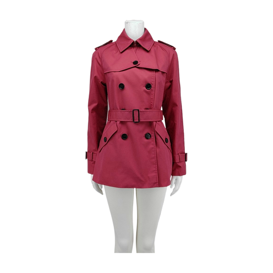 COACH XXScode Spring Autumn Pink Cotton Women's Medium Length Trench Coat-(SKU)-942014612