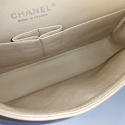 CHANEL CLASSIC FLAP Medium Beige Lamb Leather Quilted Shoulder Bag with Removable Strap-(SKU)-966780934