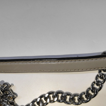 MICHAEL KORS Medium size Gray Cowhide Quilted Single Shoulder Bag Crossbody Silver Hardware-(SKU)-14349327