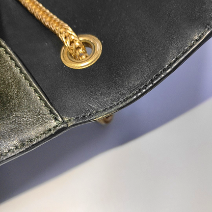 YSL VINTAGE BETTY Black Cowhide Single Shoulder Bag Crossbody Bag Golden hardware-(SKU)-939597796