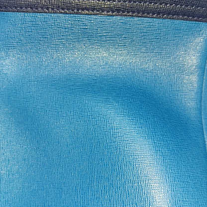COACH Tote bag Blue Leather Shoulder Bag Handbag Silver Hardware-(SKU)-930395155