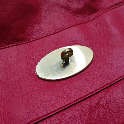 Mulberry Alexa Red Cowhide Single Shoulder Bag Handbag Crossbody Bag Golden hardware Removable shoulder strap-(SKU)-951491621