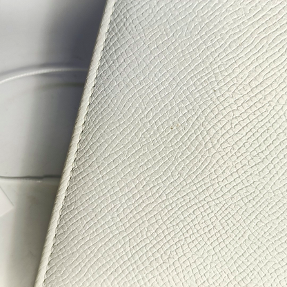 BVLGARI BVLGARI White Cowhide Wallet Silver Hardware-(SKU)-949211170