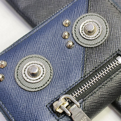 PRADA Black Cowhide Printed Crossbody Handbag Silver Hardware Sub-bag-(SKU)-950952142