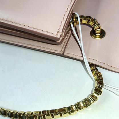 FERRAGAMO Thalia Light Pink Leather Crossbody Bag Single Shoulder Bag Golden hardware-(SKU)-951994003