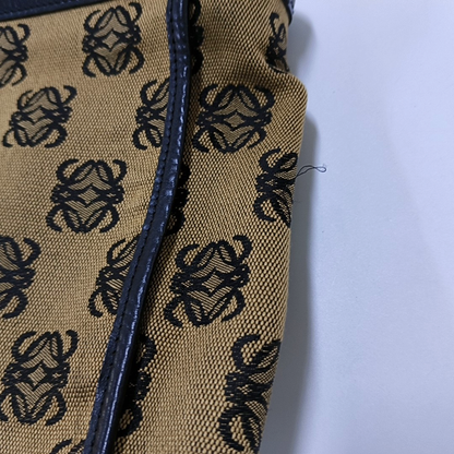 LOEWE Tote bag Brown Canvas Monogrammed Tote Bag Golden hardware-(SKU)-955759577