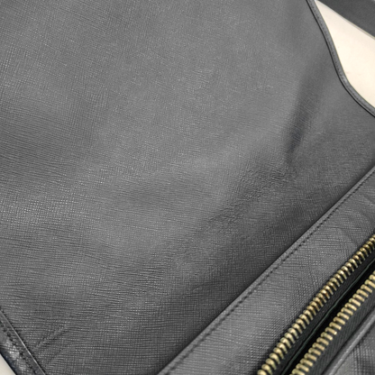 PRADA Dark Blue Cowhide Cross Grain Crossbody Bag Single Shoulder Bag Silver Hardware-(SKU)-949542016