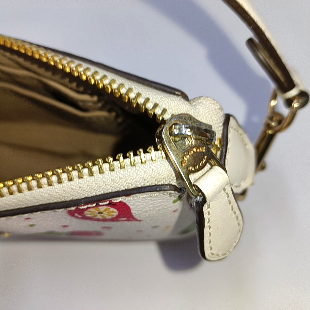 COACH NOLITA White Coated Canvas Printed Handbag Golden hardware-(SKU)-951528417