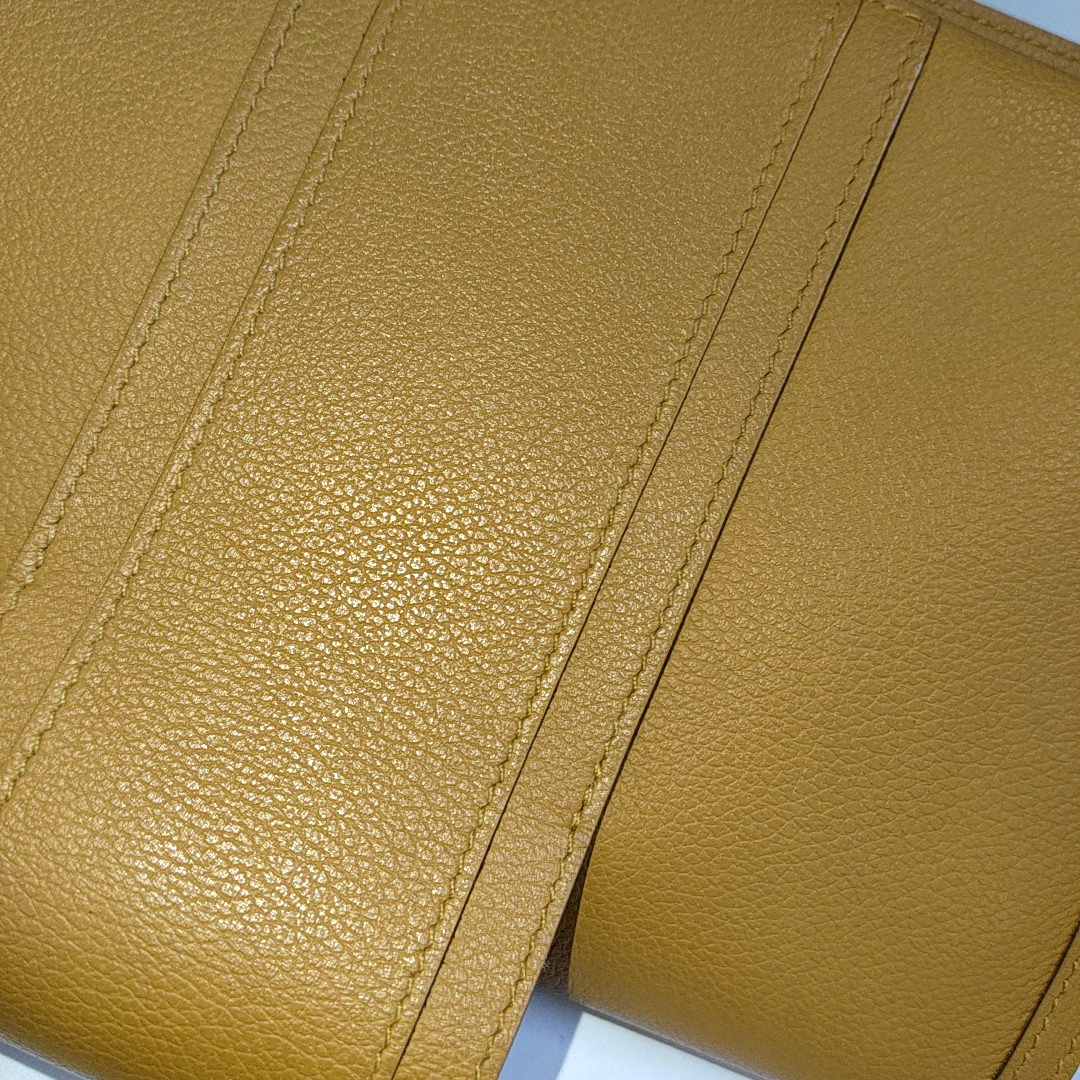 HERMÈS Passant Sesame Brown Evercolor Leather Crossbody Shoulder Bag Handbag Clutch Silver Hardware Z Stamp Removable Strap-(SKU)-928383269