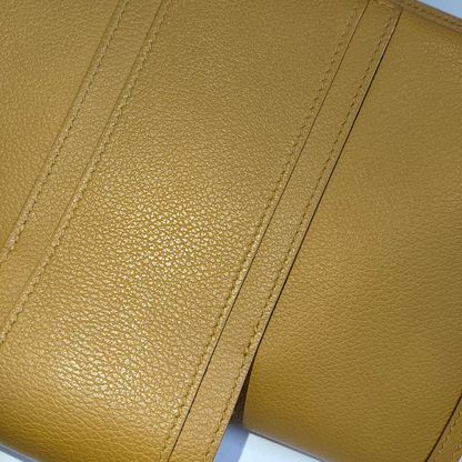 HERMÈS Passant Sesame Brown Evercolor Leather Crossbody Shoulder Bag Handbag Clutch Silver Hardware Z Stamp Removable Strap-(SKU)-928383269